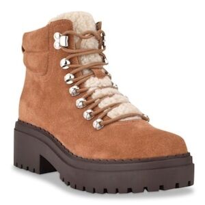 Marc Fisher LTD Nairy Hiking Boot  Brown Suede Sz 8.5M